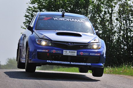 Max Christensen og Ole Frederiksen var flyvende i deres Subaru i weekendens DM-rally og blev bedste Gruppe N-kørere.